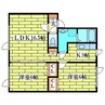 YS22 2LDKの間取り