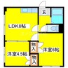 オリエント北野 2DKの間取り