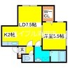 エスポワール貴 1LDKの間取り