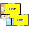 レジデンスコスモ 1DKの間取り