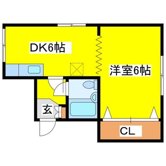 間取図 中央バス/真栄1-2 1階 築40年