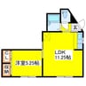 尾崎ビル 1LDKの間取り