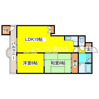 間取図 ブールヴァール平岡