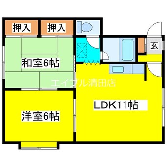 間取図 清田サンハイムC