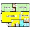 エスポアールふじＣ 3LDKの間取り
