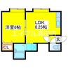 ジョイフル羊が丘 1LDKの間取り