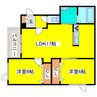 NIX01 2LDKの間取り