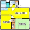 NORTH FIELD 弐番館 2LDKの間取り