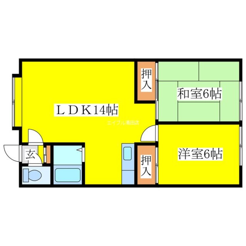 間取図 第１５大成コーポ