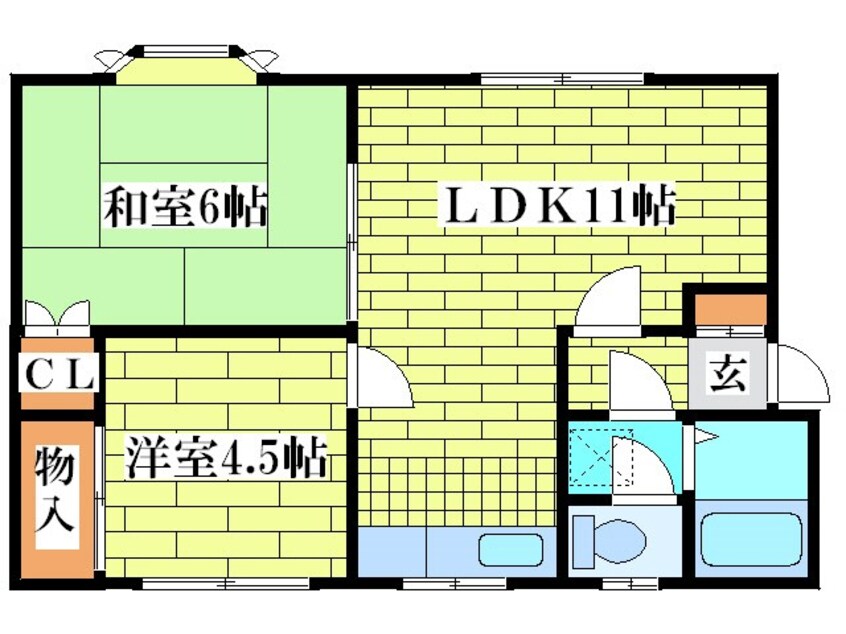 間取図 平岡パレスI世