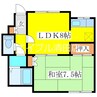 平岡パレスI世 1LDKの間取り