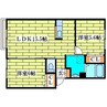 アカシアハイツC 2LDKの間取り