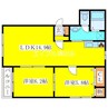 千歳線/北広島駅 徒歩15分 1階 築22年 2LDKの間取り