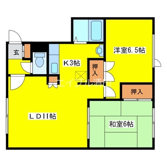 間取図 ルピナス北野