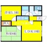 谷浦ﾏﾝｼｮﾝ 2LDKの間取り