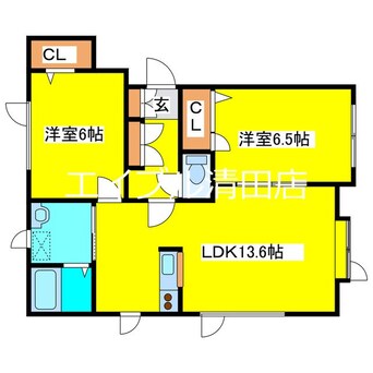 間取図 リバーサイド弐番館