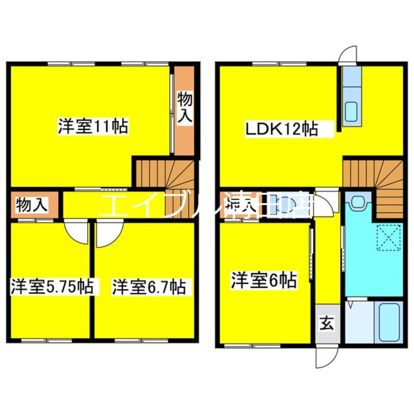 間取図 サンライト平岡