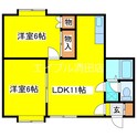 フラット平岡の間取図