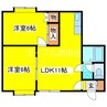 フラット平岡 2LDKの間取り