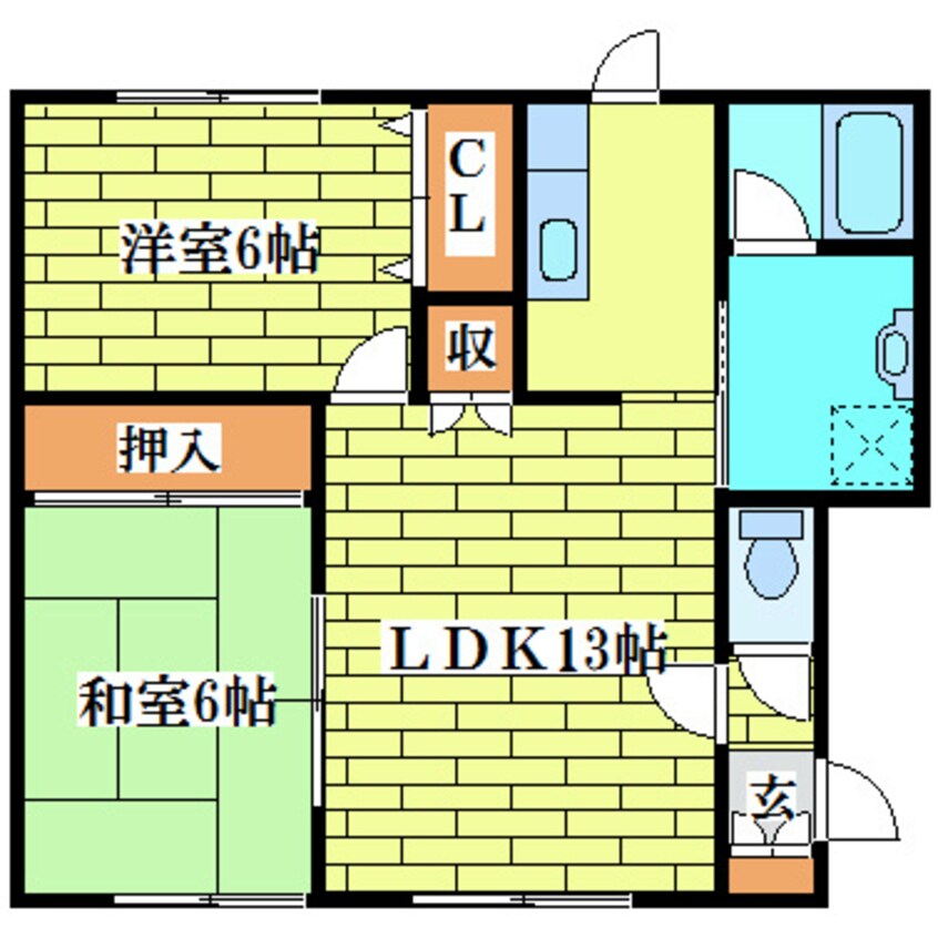 間取図 コスモハイツB