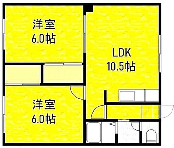 間取図 パークハイツ北野A