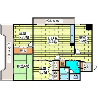 間取図 朝日プラザ偕楽園