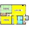 カメリアハイツＡ 2LDKの間取り
