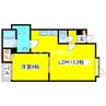 オータム里塚 1LDKの間取り