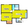 ダイヤフレンド平岡 2LDKの間取り