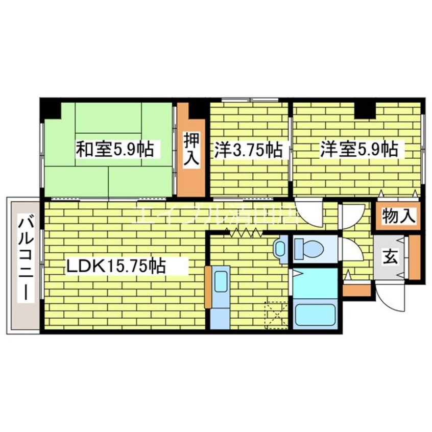 間取図 ルミナス７・３