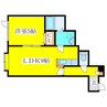 ノースフィールドII 1LDKの間取り