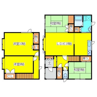 間取図 朝日町5丁目貸家