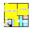 ラパス大曲 1LDKの間取り