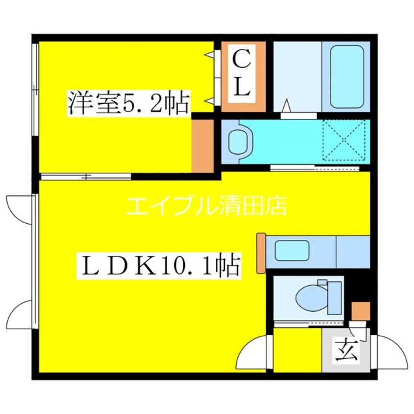 間取図 千歳線/北広島駅 徒歩15分 1階 築3年