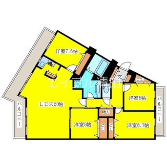 間取図 平岡フォレストタウン・ファミールハイツ8番館