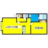 ラコート清田 1LDKの間取り