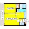 ヌーヴェルコート 1LDKの間取り