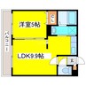 ヌーヴェルコート 1LDKの間取り