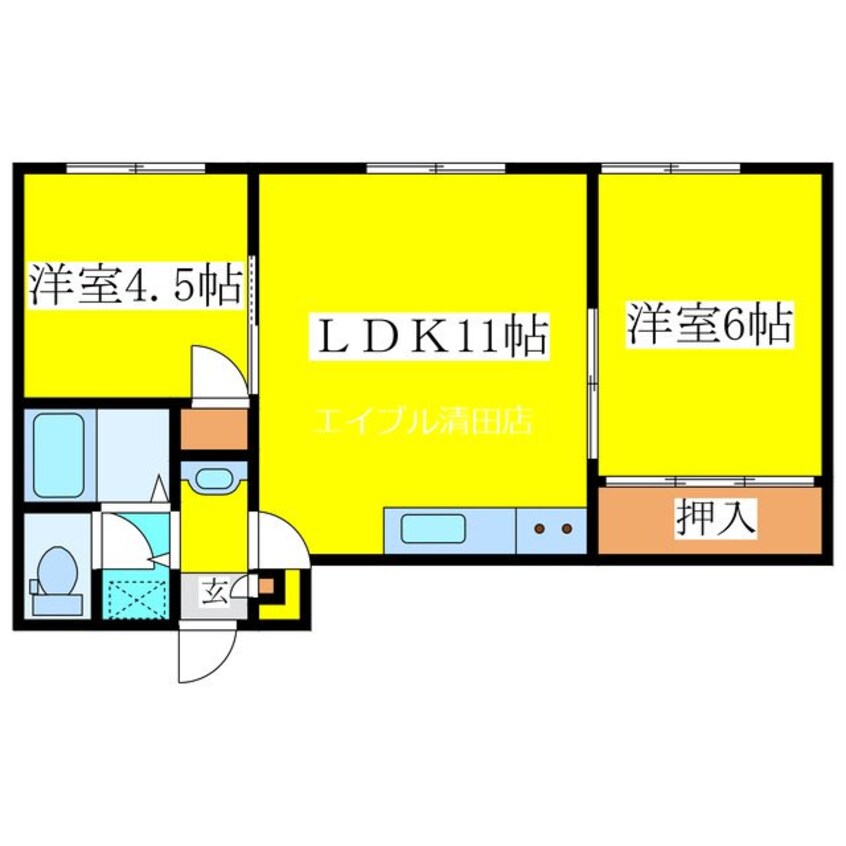 間取図 プレステージ宮北