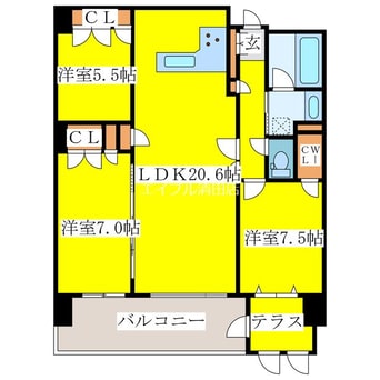 間取図 レ・ジェイド北海道ボールパーク