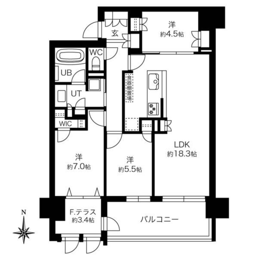 間取図 レ・ジェイド北海道ボールパーク