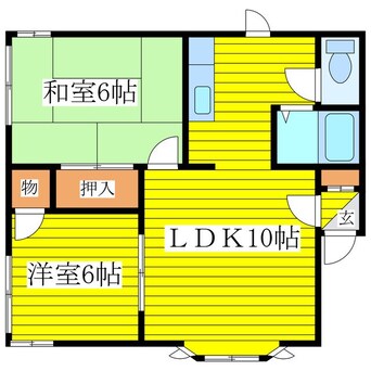 間取図 サンヴィレッヂ平岡