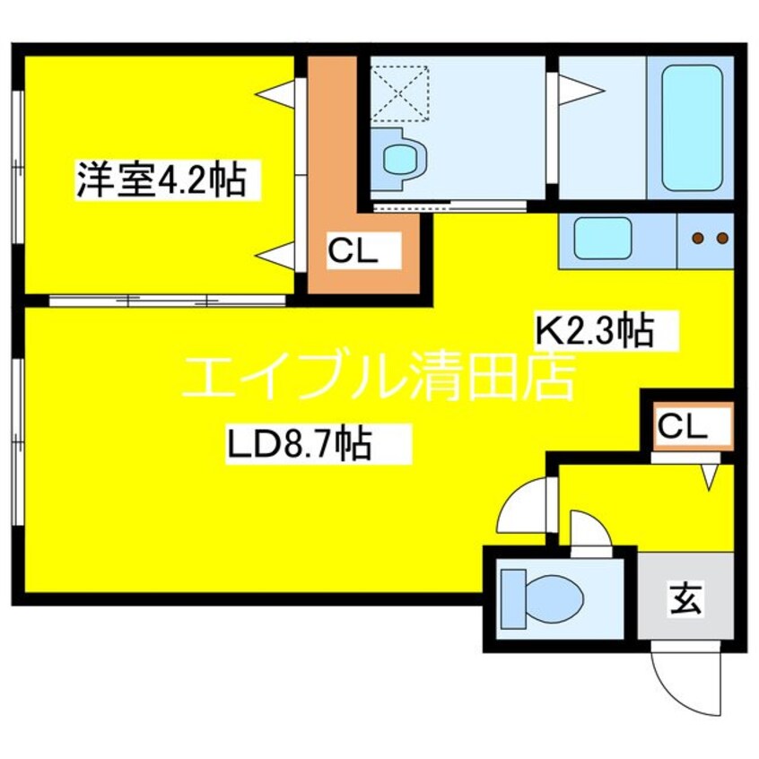 間取図 千歳線/北広島駅 徒歩11分 4階 1年未満