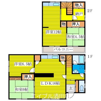 間取図 北広島市朝日町2-2戸建