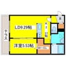 仮）北広島市中央2丁目MS 1LDKの間取り