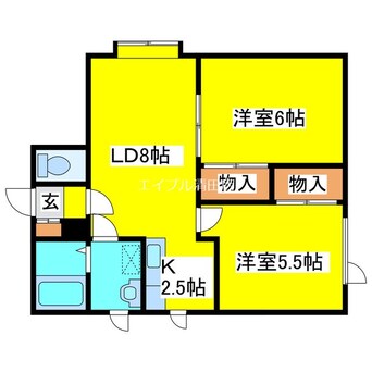 間取図 プレイス大曲
