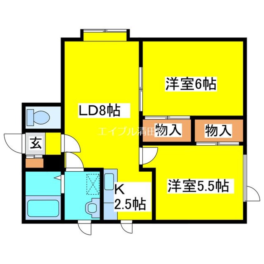 間取図 プレイス大曲
