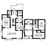 真駒内緑町２丁目戸建 4LDKの間取り