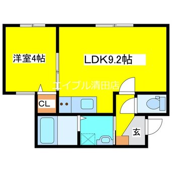 間取図 Lien F・VILLAGE