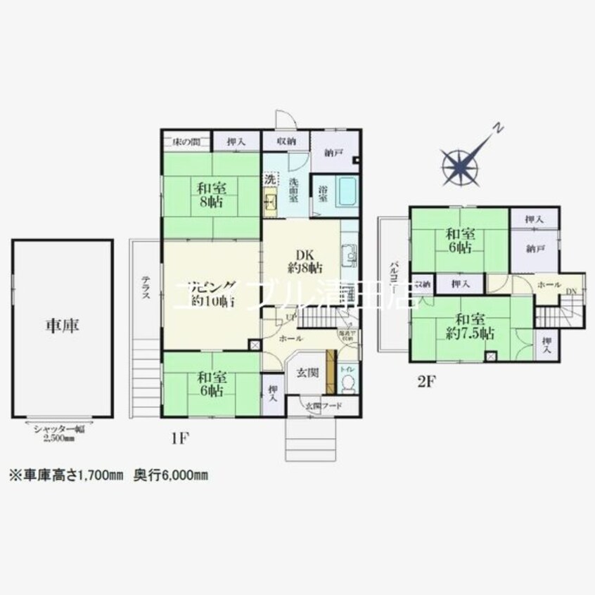 間取図 北ノ沢3丁目　貸家